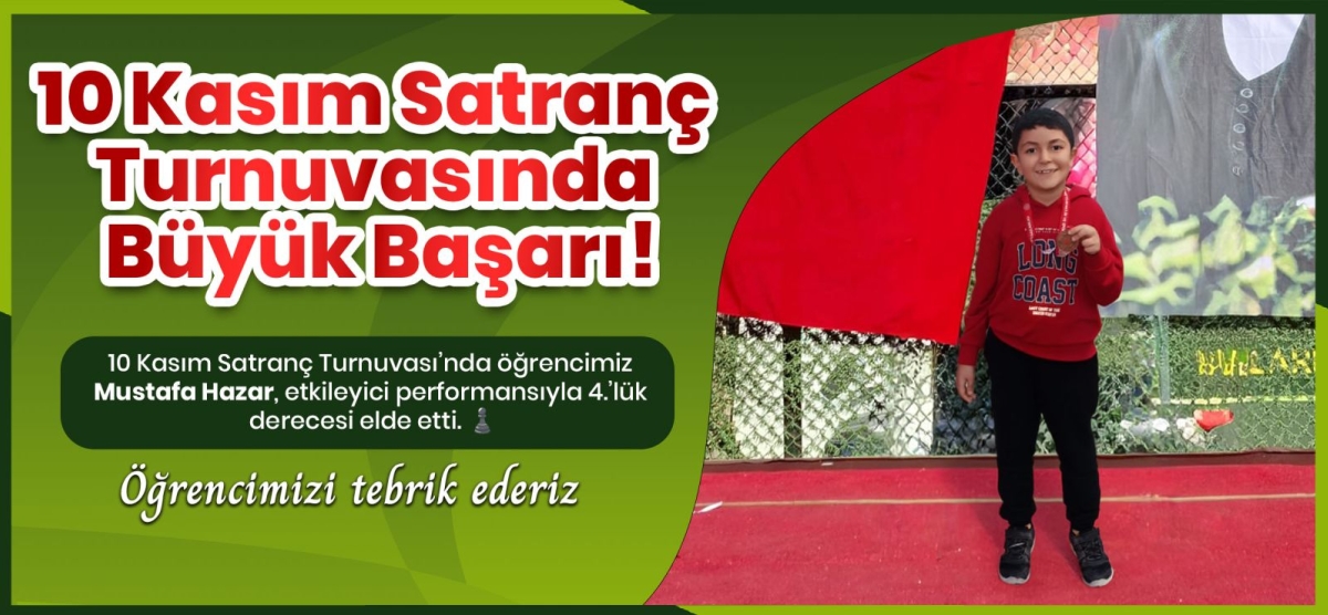 10 Kasım Satranç Turnuvasında Malatya’nın Lider Okulu Çamlıca Koleji’nden Önemli Başarı