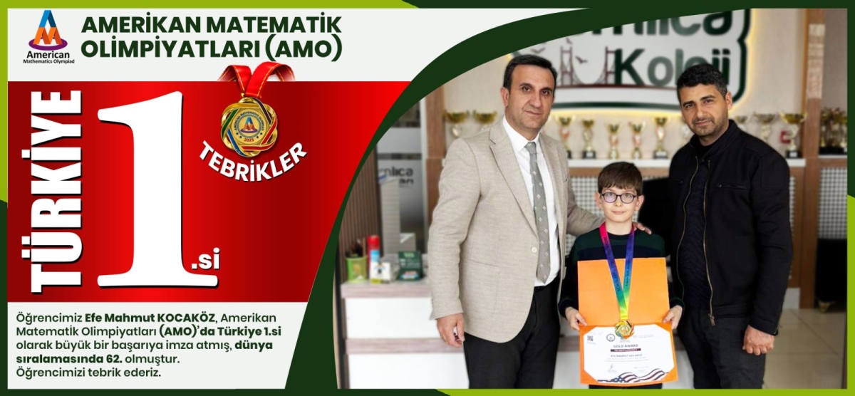 AMERİKAN MATEMATİK OLİMPİYATLARI’NDA TÜRKİYE BİRİNCİLİĞİ GURURU