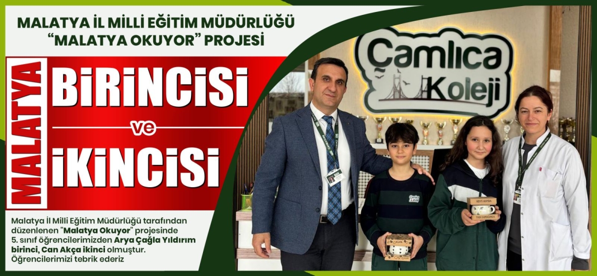 MALATYA OKUYOR PROJESİNDE BÜYÜK BAŞARI: BİRİNCİLİK VE İKİNCİLİK GURURU