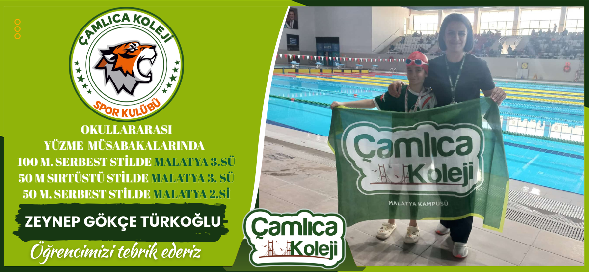 Özel Çamlıca Koleji’nden Zeynep Gökçe Türkoğlu, Yüzme Müsabakalarında Üç Derece Birden Kazandı!