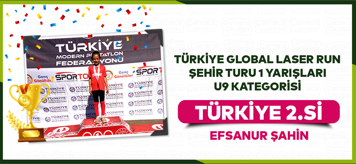 TÜRKİYE GLOBAL LASER RUN ŞEHİR TURU 1 YARIŞLARI U9 KATEGORİSİ TÜRKİYE İKİNCİSİ 