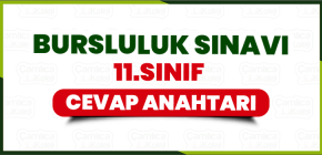 2026 Bursluluk Sınavı 11. SINIF CEVAP ANAHTARI