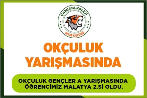 MALATYA OKUL SPORLARI OKÇULUK GENÇLER A YARIŞMASINDA  ÖĞRENCİMİZ  MALATYA 2.Sİ OLDU.